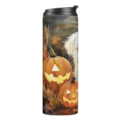 Halloween Coton de tulear with Pumpkins Scary Thermosbeker (Gedraaid links)