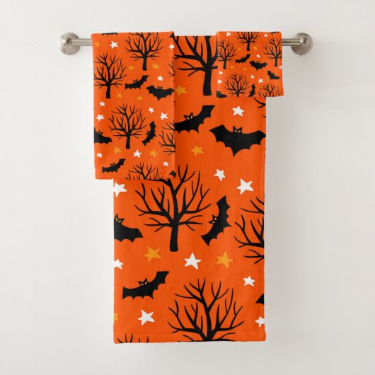 Halloween couleurs symboles motif Serviette de bai (En situation)