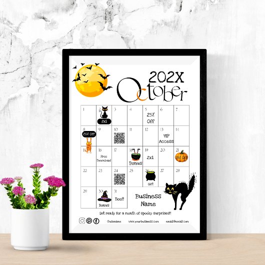 Halloween Countdown Advent Kalender Schattigee pic Flyer