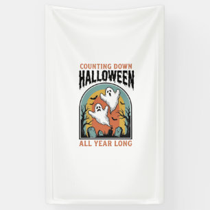 Halloween Countdown T-shirt Vintage Kerkhof Grafis Spandoek