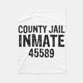 Halloween County Jail Inmate Prisoner Costume Part Fleece Deken
