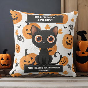 Halloween Coussin - Boo-tiful Chat & Citrouille De