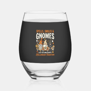 Halloween Cozy Kabouter Verzameling Wijnglas Zonder Voet