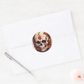 Halloween crâne autocollant citrouille (Enveloppe)