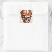 Halloween crâne autocollant citrouille (Sac)