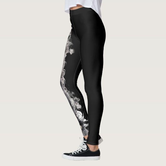 Halloween Crâne conception Leggings (Gauche)