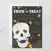 Halloween crâne Costume Invitation pour enfants (Devant)