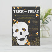 Halloween crâne Costume Invitation pour enfants (Debout devant)