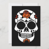 Halloween crâne de sucre Invitation de la fête d'H (Dos)