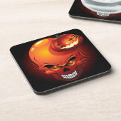 Halloween Crâne et Dessous de verre de liège Citro (Côté gauche)