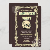 Halloween crâne froid Invitation : Oser oser à (Devant / Derrière)