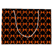 Halloween Crâne noir Grand sac cadeau (Dos)