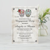 Halloween crâne sucre Invitation de la partie d'en (Debout devant)