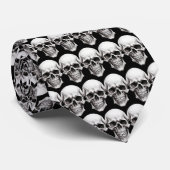 Halloween Crânes Cravate noire (Roulé)