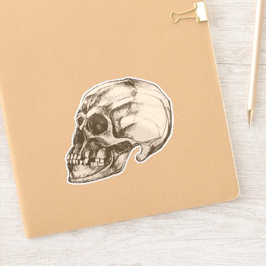 Halloween cranium vinyl sticker (Notitieboek)