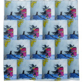 HALLOWEEN CRASHED WITTER rideau de douche (Devant)