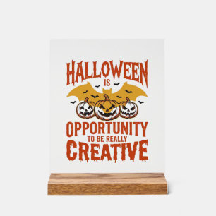 Halloween Creatieve Pompoen Vleermuis Vintage Vect Acryl Bord