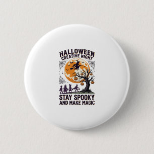 Halloween Creatieve Shirt Vintage Griezeldolle Maa Ronde Button 5,7 Cm