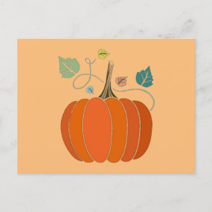 Halloween Creative Pumpkin Vegetable Design Briefkaart