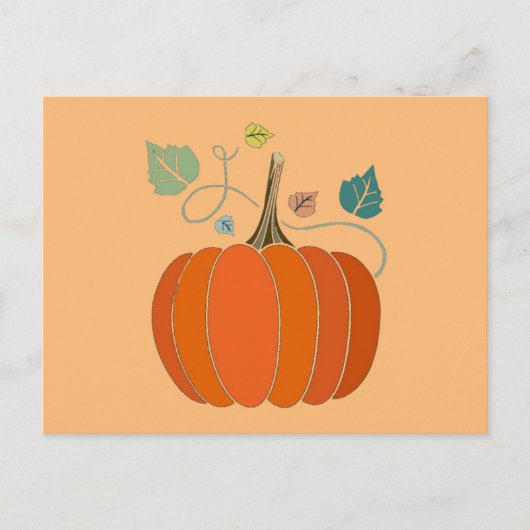 Halloween Creative Pumpkin Vegetable Design Briefkaart (Voorkant)