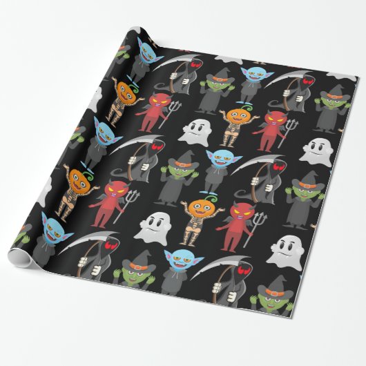 Halloween Creatures Cadeaupapier (Uitgerold)