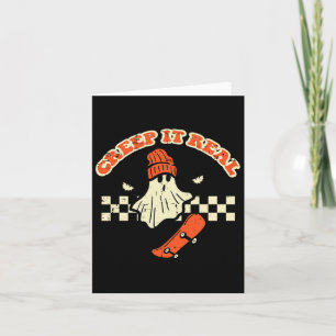 Halloween Creep Het Echte Spook Skater Kostuum Man Kaart