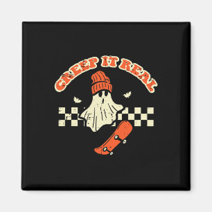 Halloween Creep Het Echte Spook Skater Kostuum Man Magneet