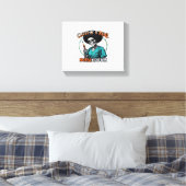 Halloween Creepin It Real! Nurse Edition Classic T Canvas Afdruk (Insitu (Slaapkamer))