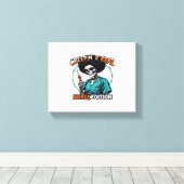 Halloween Creepin It Real! Nurse Edition Classic T Canvas Afdruk (Insitu (Houten vloer))