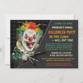 Halloween Creepy Clown Funny Adult Scary Kaart (Voorkant)