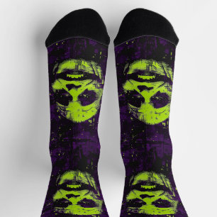 Halloween Creepy Clown Spooky Seizoen Paarse Sokken