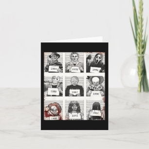 Halloween Creepy Legends Killer Mugshots Horror Fa Kaart