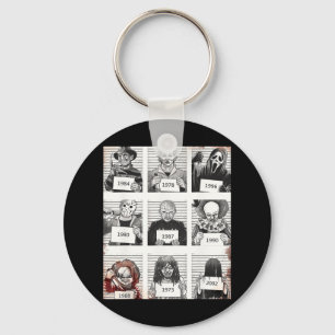 Halloween Creepy Legends Killer Mugshots Horror Fa Sleutelhanger