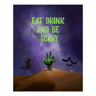 Halloween Creepy Poster Display Perfect Poster