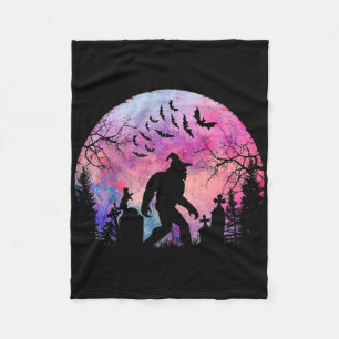 Halloween Creepy Sasquatch in the Cemetery Spooky Fleece Deken