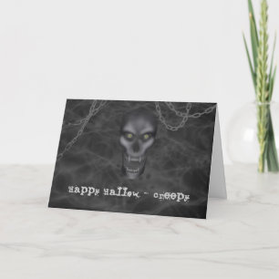 Halloween - Creepy Skull Briefkaart, Greetings Kaart