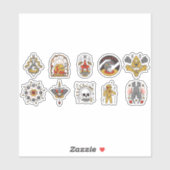 HALLOWEEN CREEPY VAKANTIE ELEMENTEN SET STICKER (Vel)