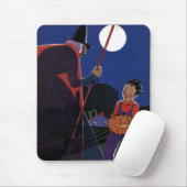 Halloween, Creepy Witch met Boy Muismat (Met muis)