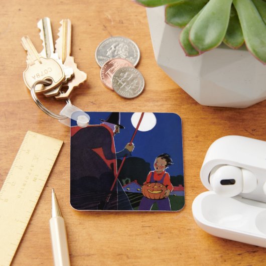 Halloween, Creepy Witch met Boy Sleutelhanger (Bureau)