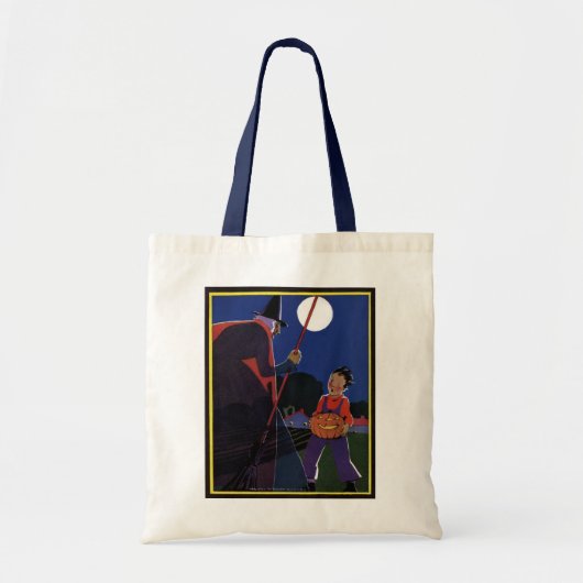  Halloween, Creepy Witch met Boy Tote Bag (Voorkant)