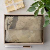 Halloween Creepy Zombie Script Pattern Ephemera Tissuepapier (Geschenk)