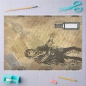 Halloween Creepy Zombie Script Pattern Ephemera Tissuepapier (Craft)