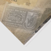 Halloween Creepy Zombie Script Pattern Ephemera Tissuepapier (Detail)