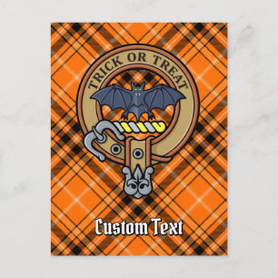 Halloween Crest boven Tartan Briefkaart