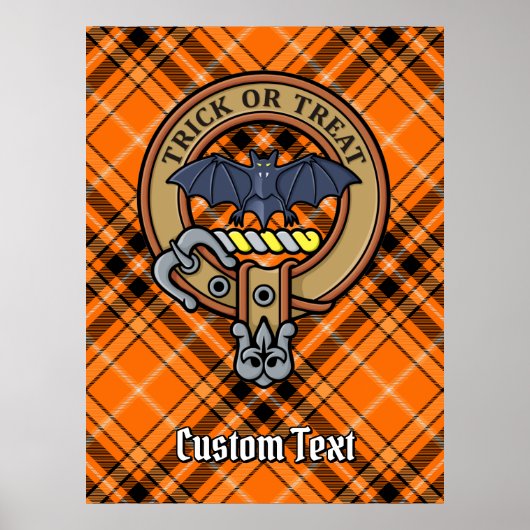 Halloween Crest boven Tartan Poster (Voorkant)