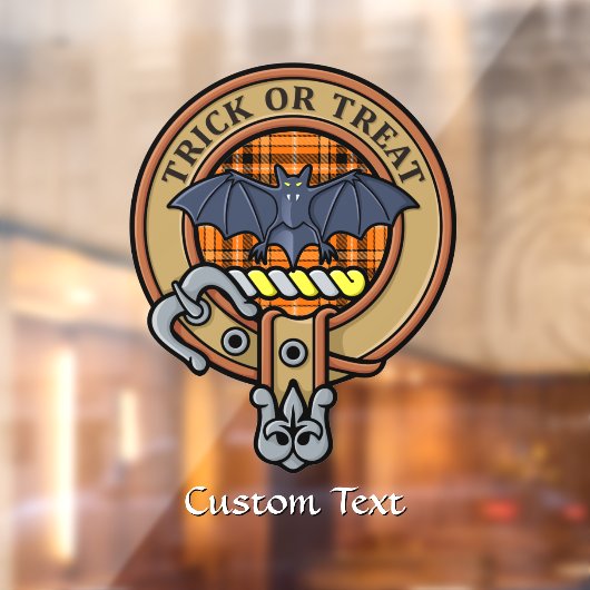 Halloween Crest boven Tartan Raamsticker (Vel 2)