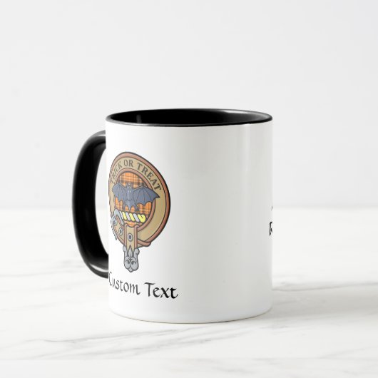 Halloween Crest over Tartan Mok (Voorkant links)