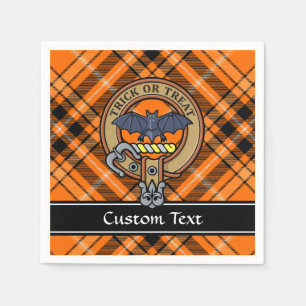 Halloween Crest over Tartan Napkins Servet