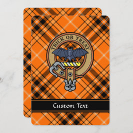 Halloween Crest over Tartan Uitnodiging
