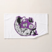 Halloween Croissant Lune crâne de sorcière (Serviette à main)